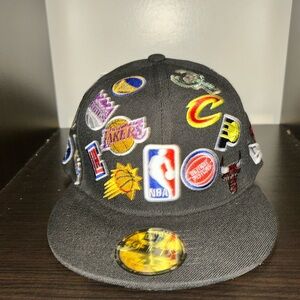 NBA NEW ERA MULTILOGO BASEBALL CAP NEW SIZE 7 3/8